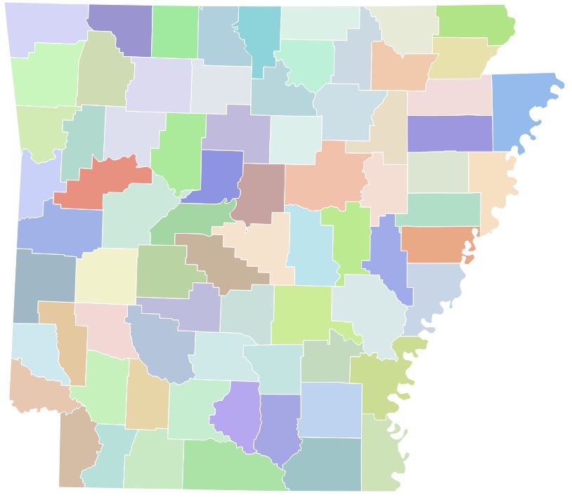 Arkansas-county-map