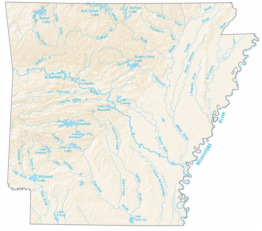 Arkansas-rivers-map