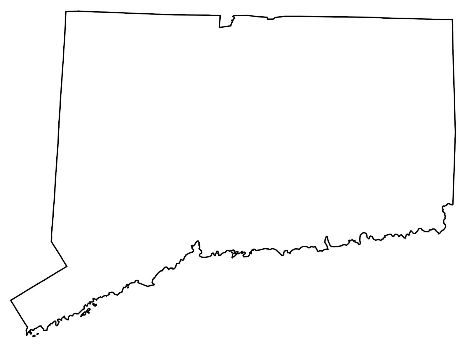 Connecticut-outline-map