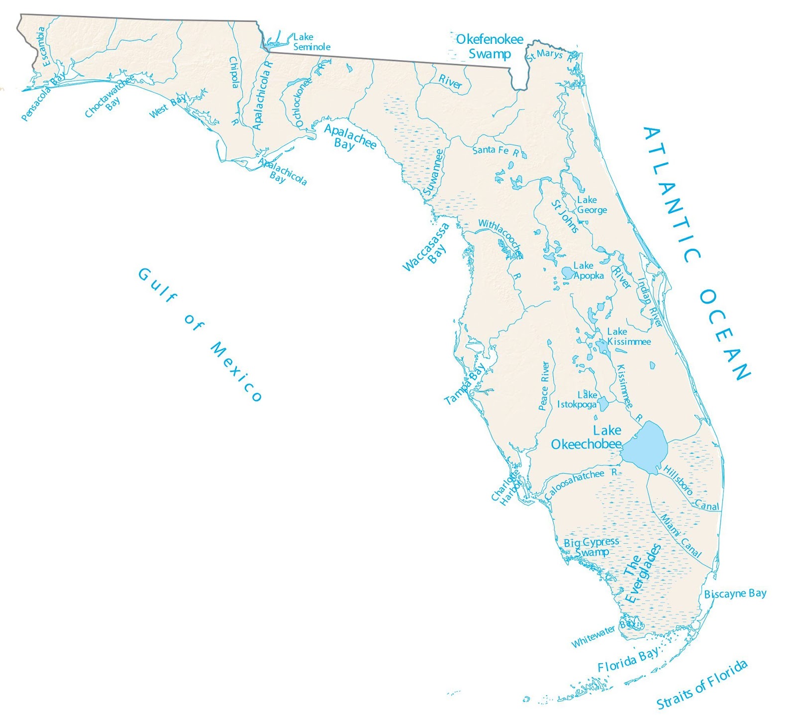 Florida-rivers-map