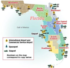 Florida airports map | World Map With Countries