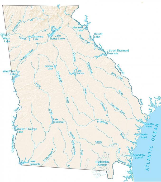 Georgia-rivers-map-(usa)