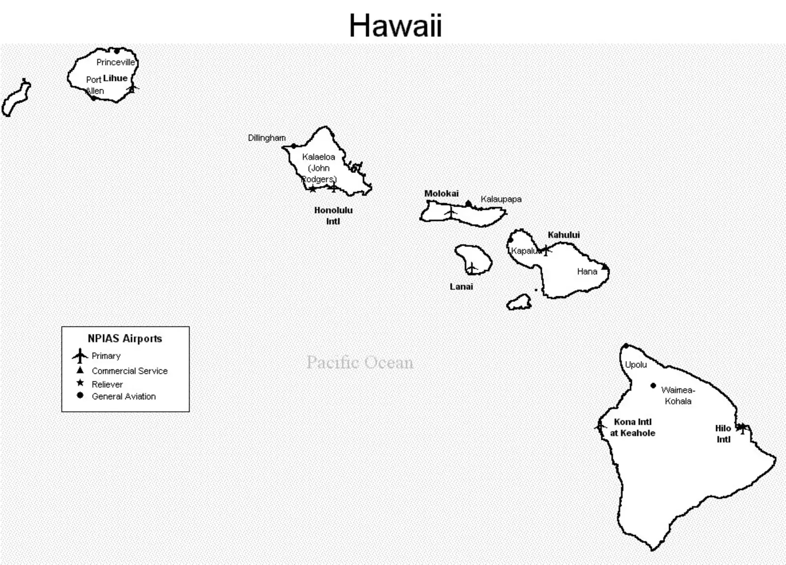 Hawaii-airports-map