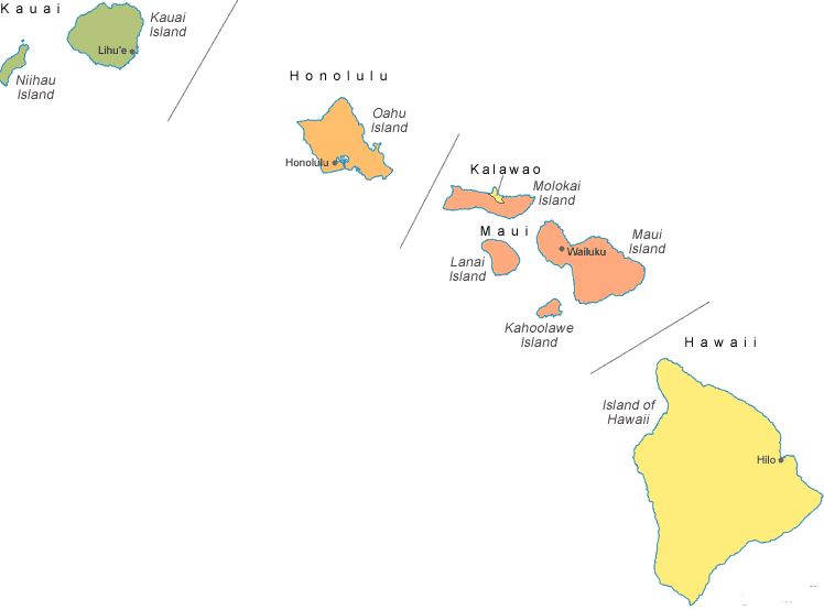 Hawaii-county-map