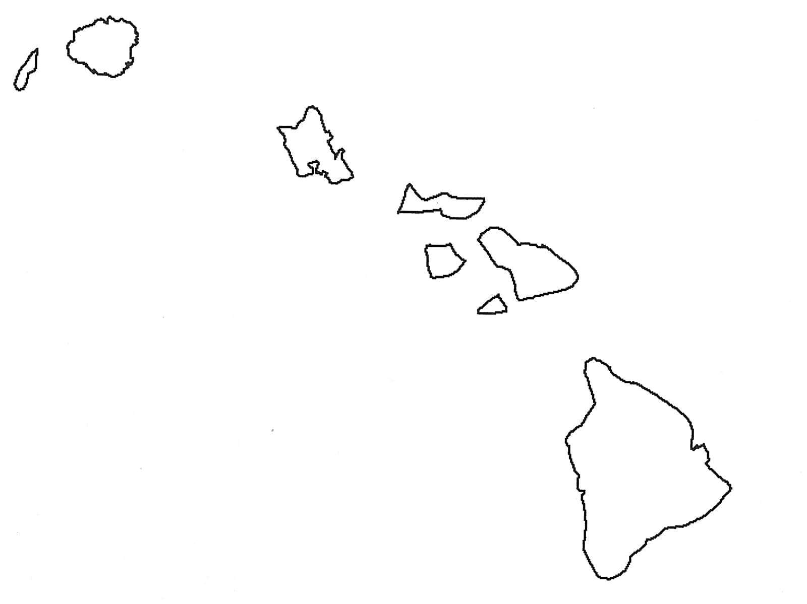 Hawaii-outline-map