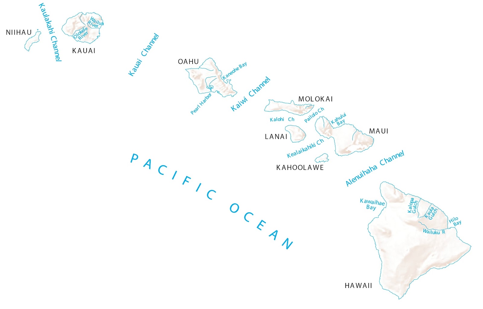 Hawaii-rivers-map