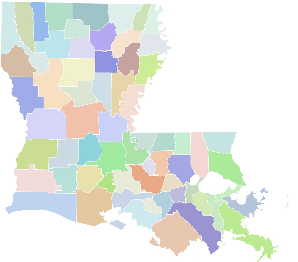 Louisiana-county-map