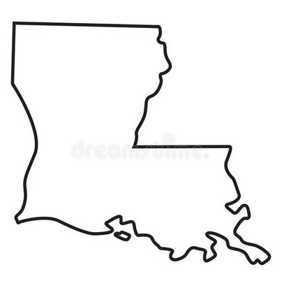 Louisiana-outline-map