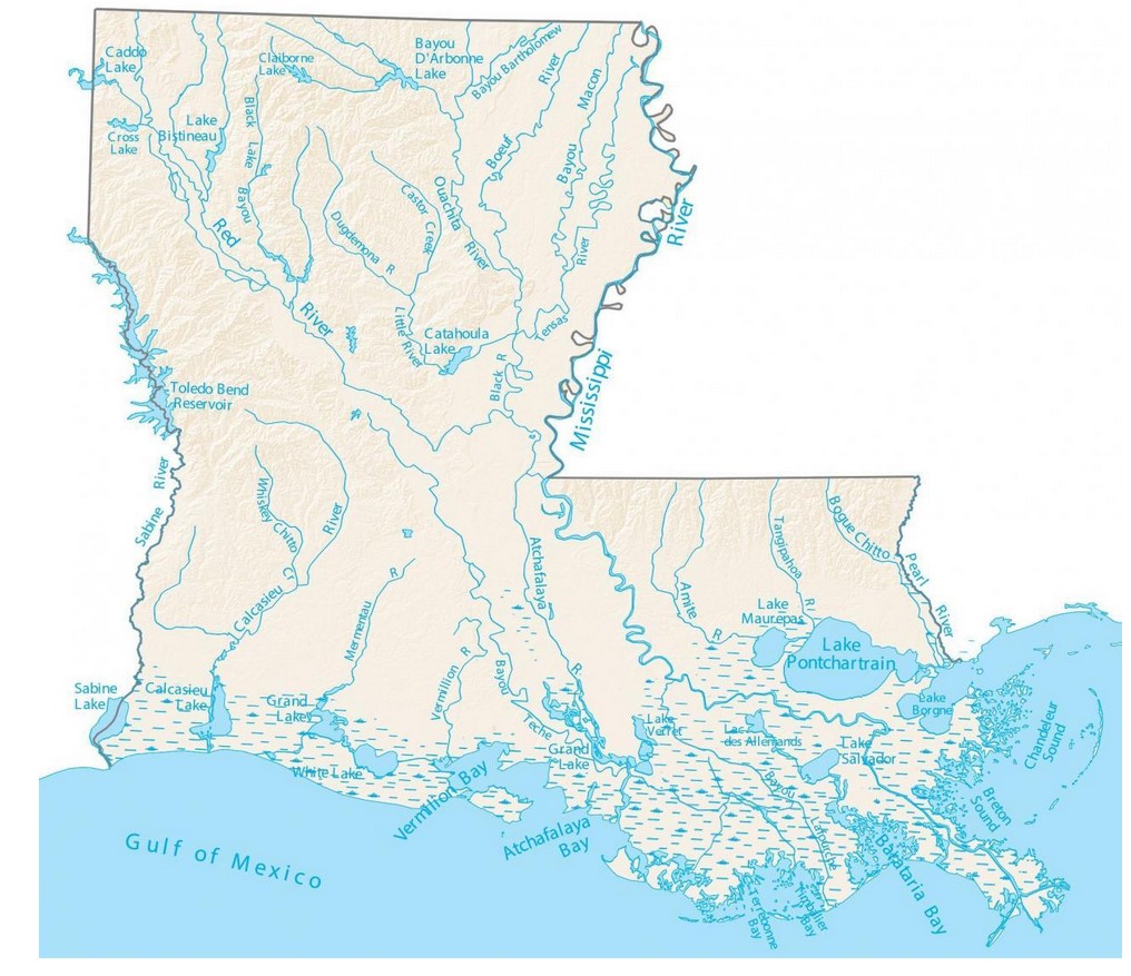 Louisiana-rivers-map