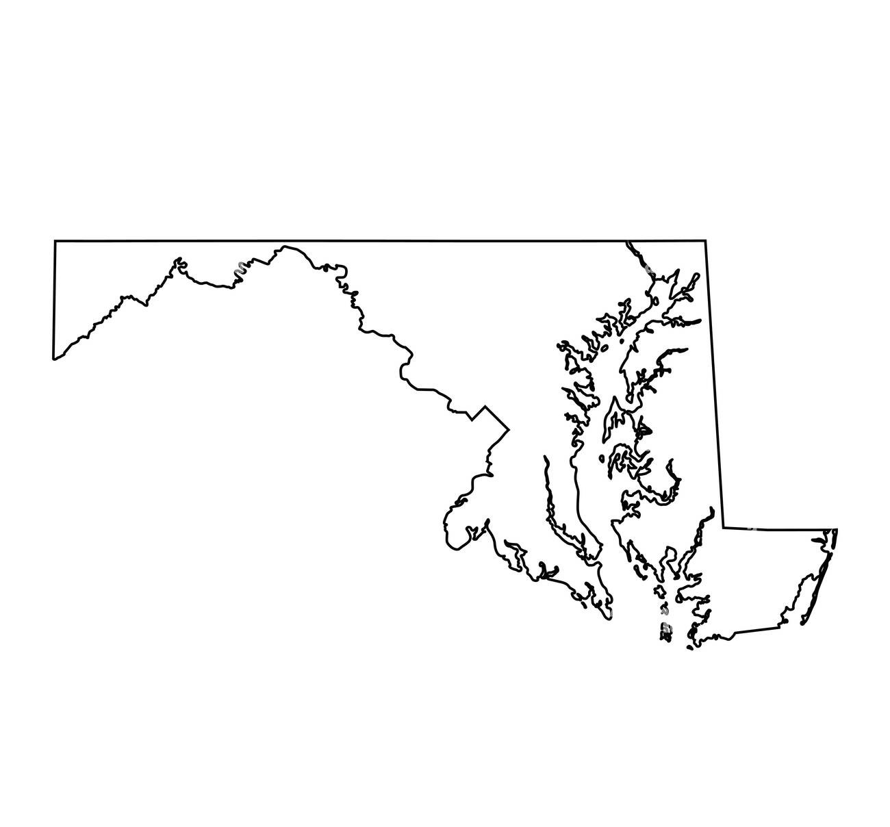 Maryland-outline-map