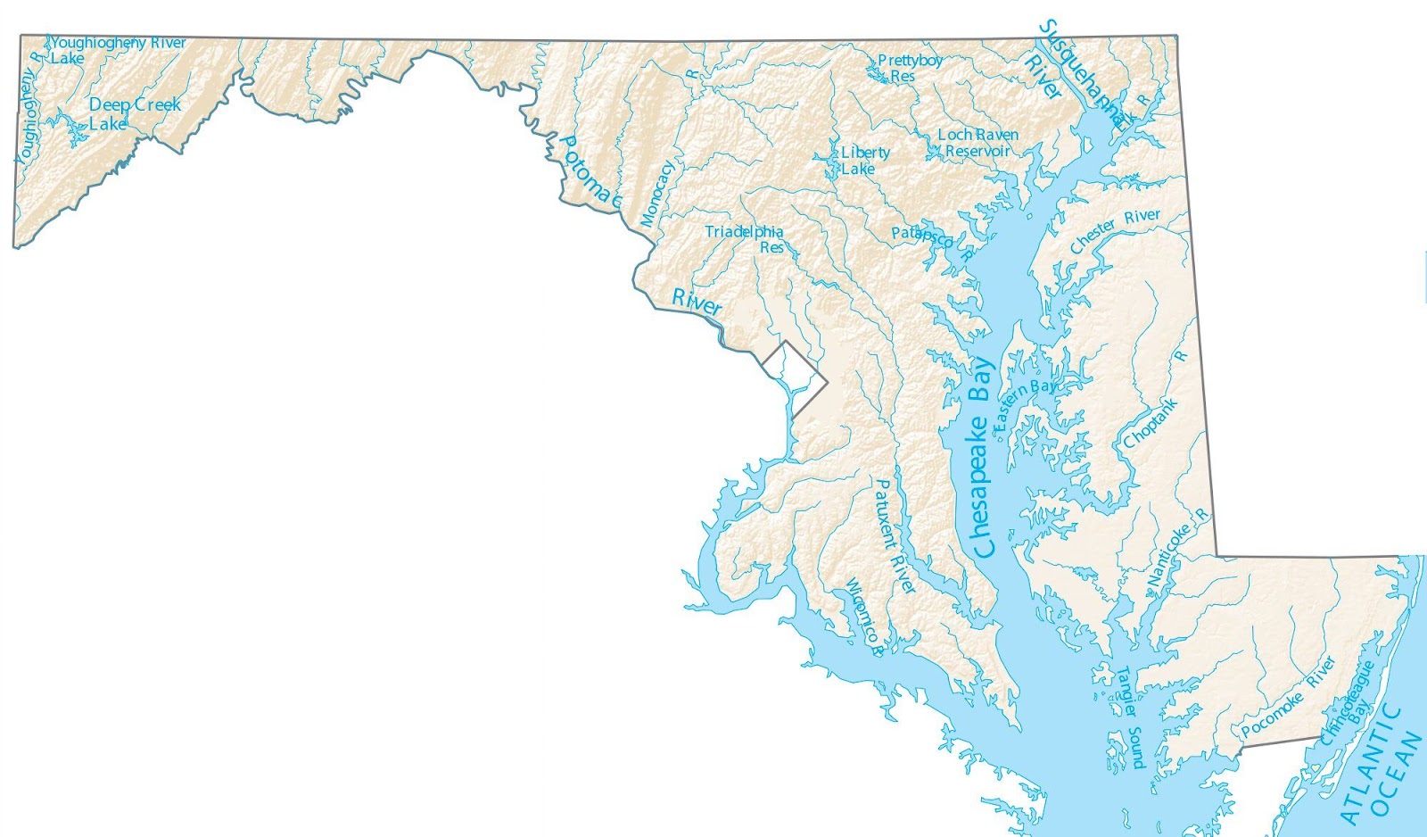 Maryland-rivers-map