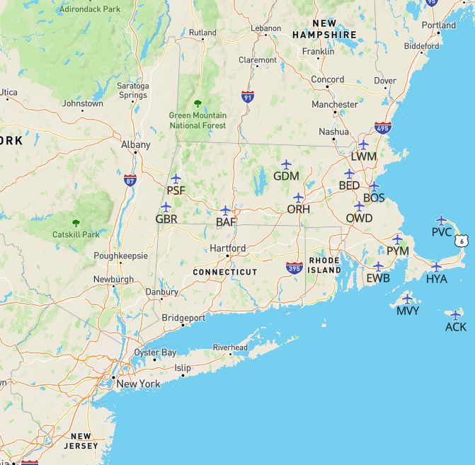 Massachusetts-airports-map