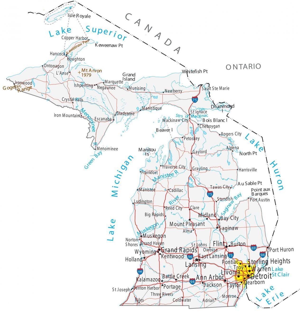Michigan-map-with-cities