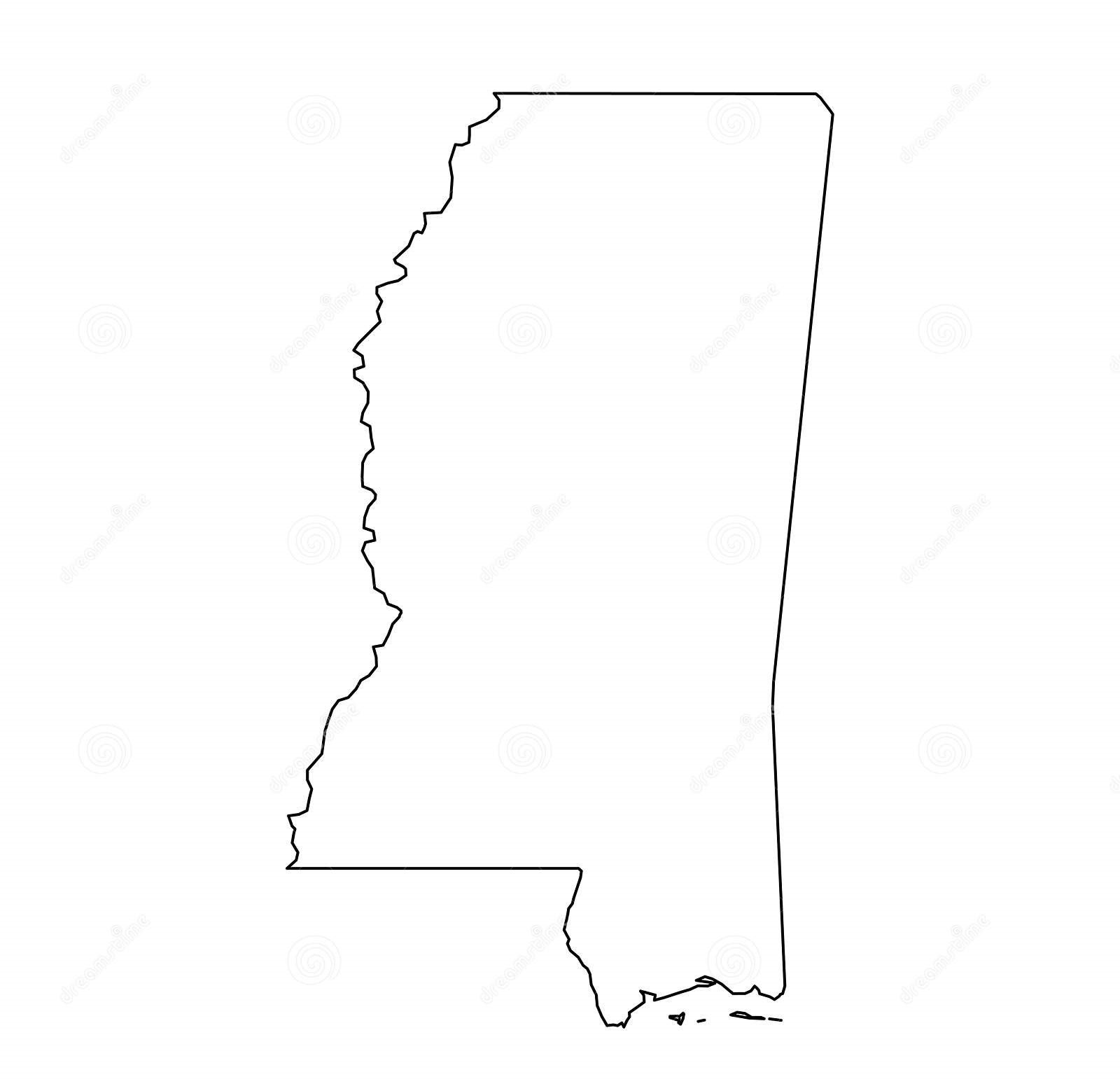 Mississippi-outline-map
