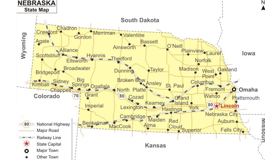 Nebraska-map-with-cities