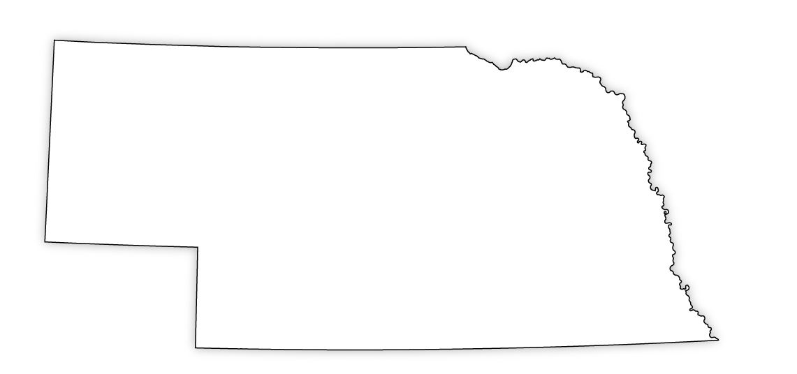 Nebraska-outline-map