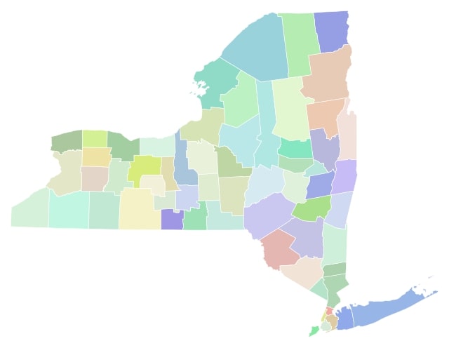 New-york-county-map