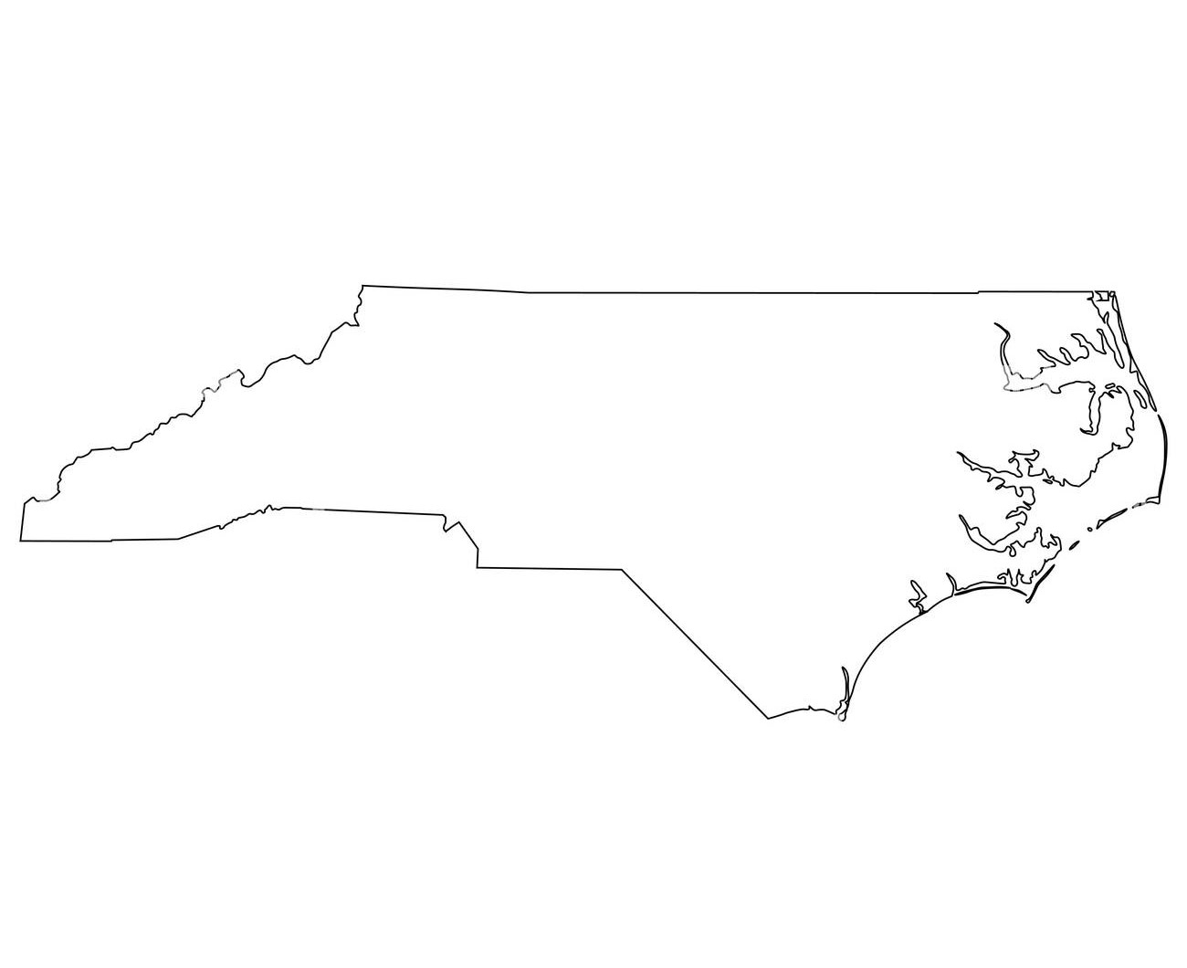 North-carolina-outline-map