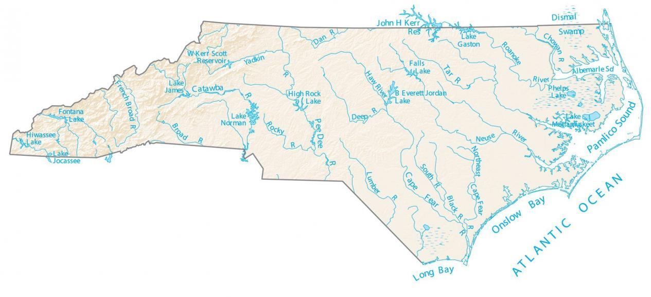 North-carolina-rivers-map