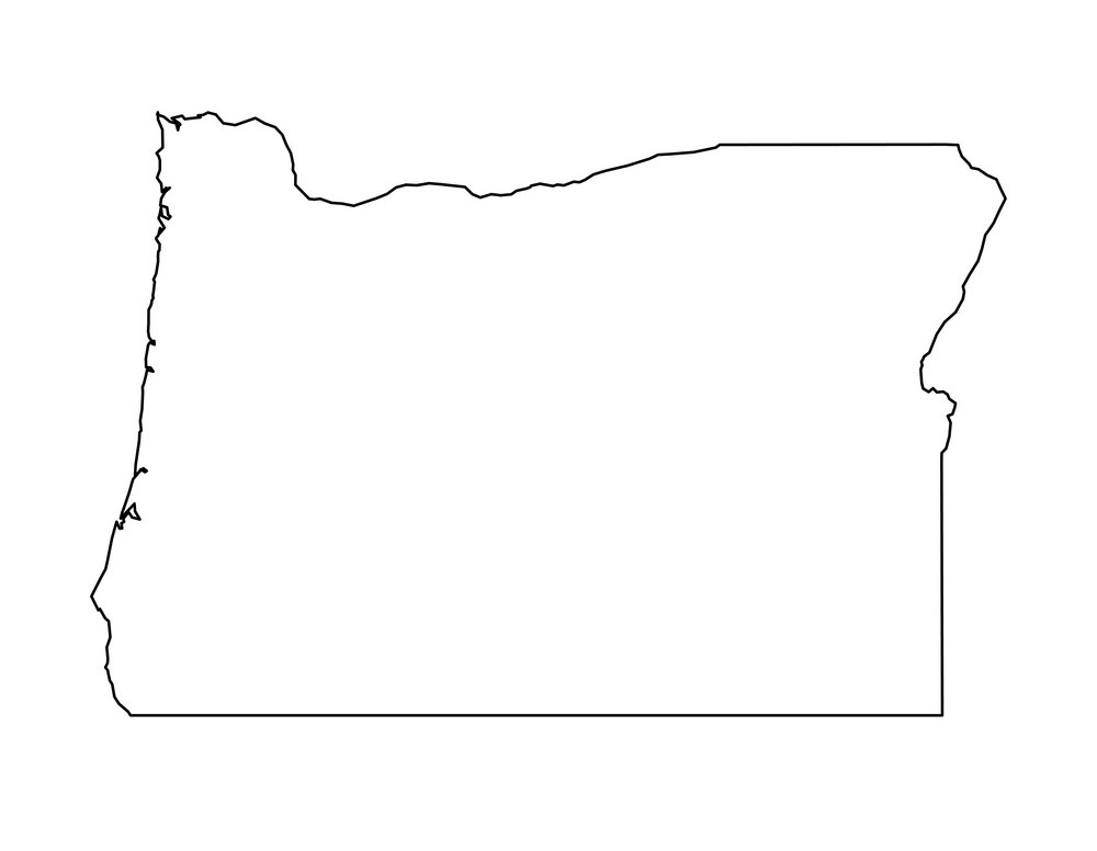 Oregon-outline-map