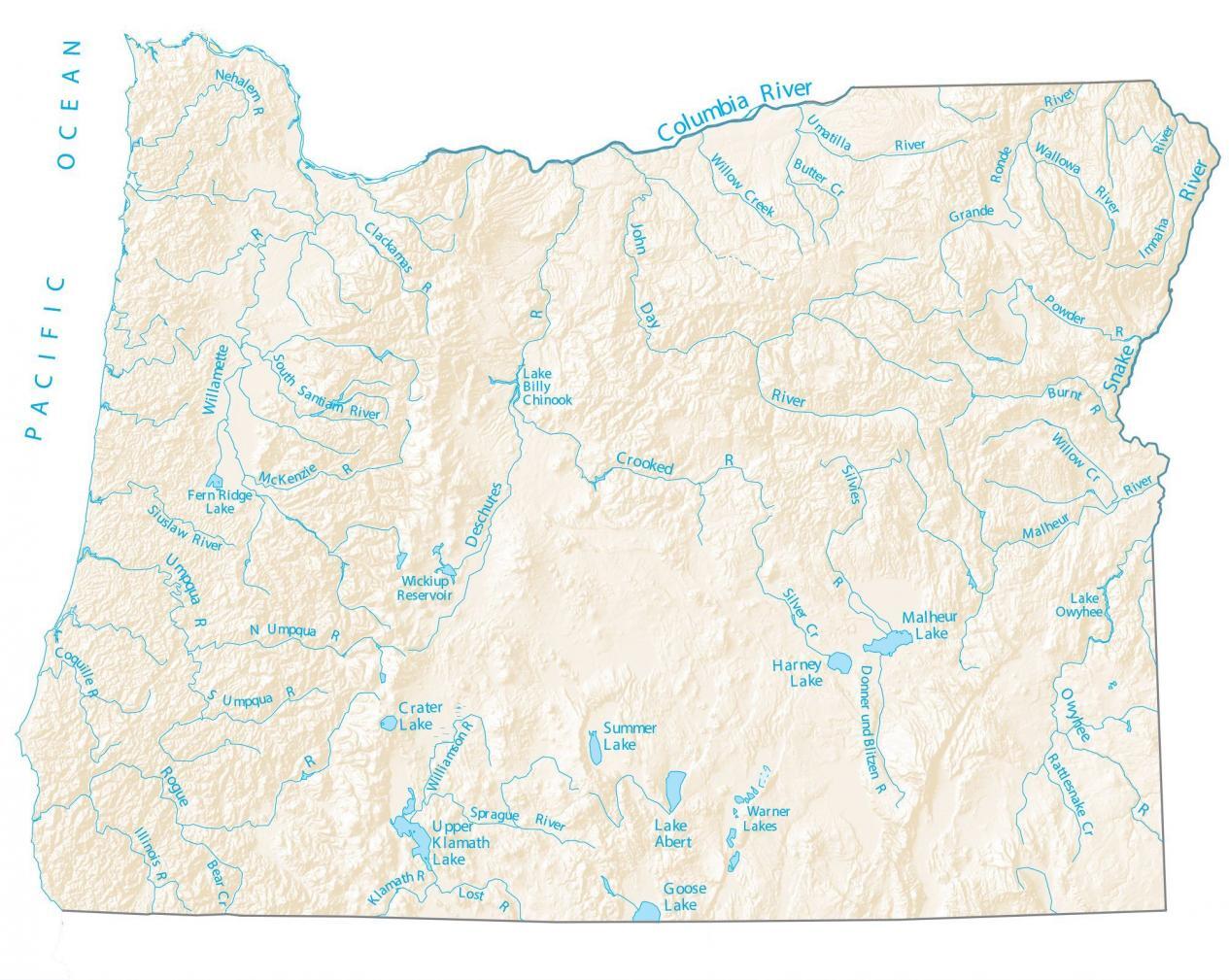 Oregon-rivers-map