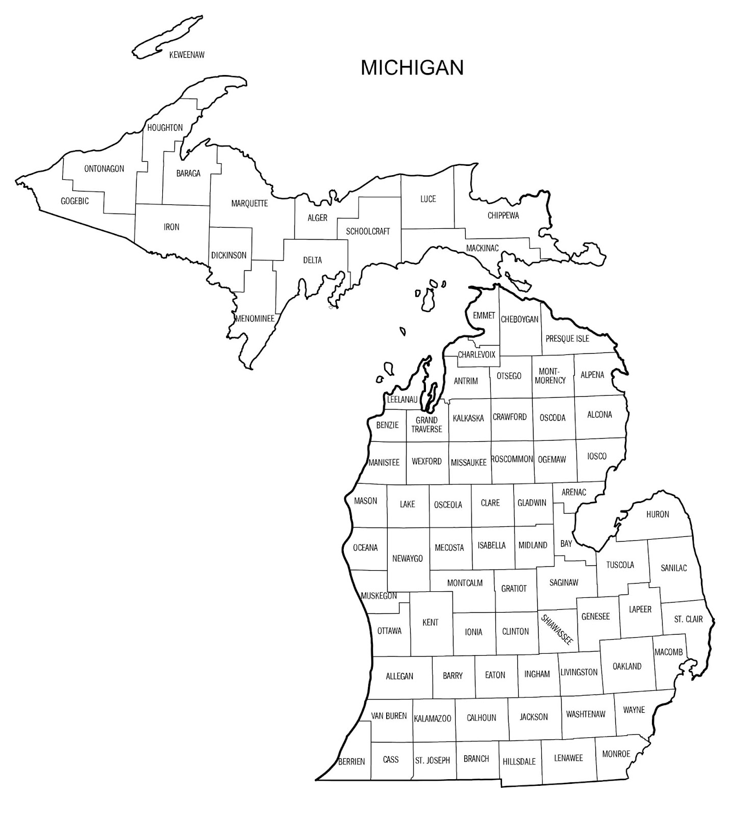 Printable-map-of-michigan