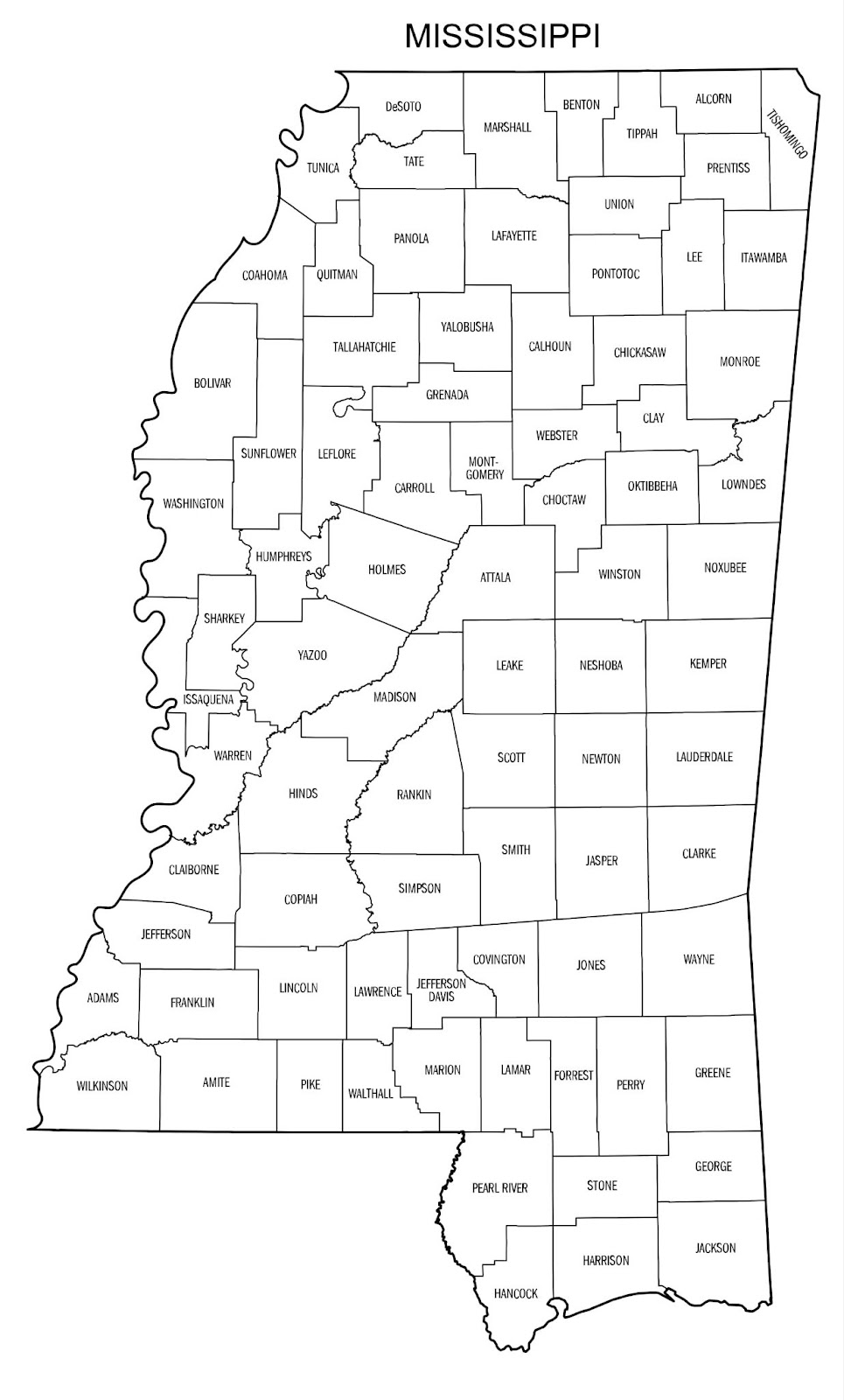 Printable-map-of-mississippi