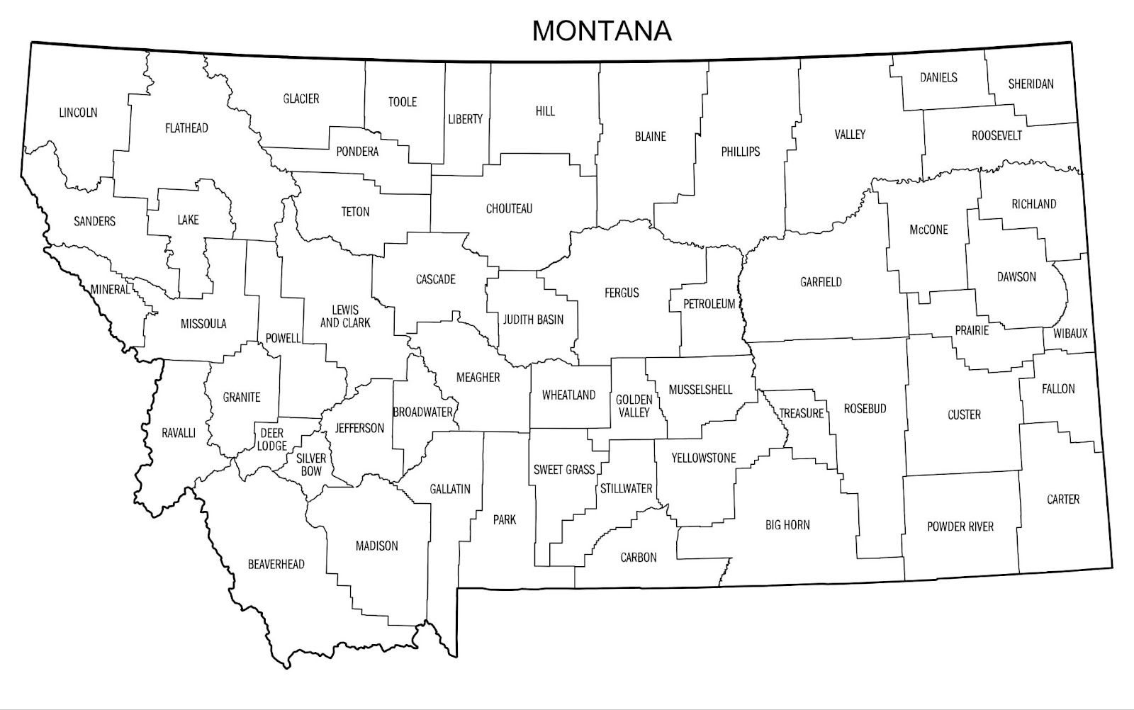 Printable-map-of-montana