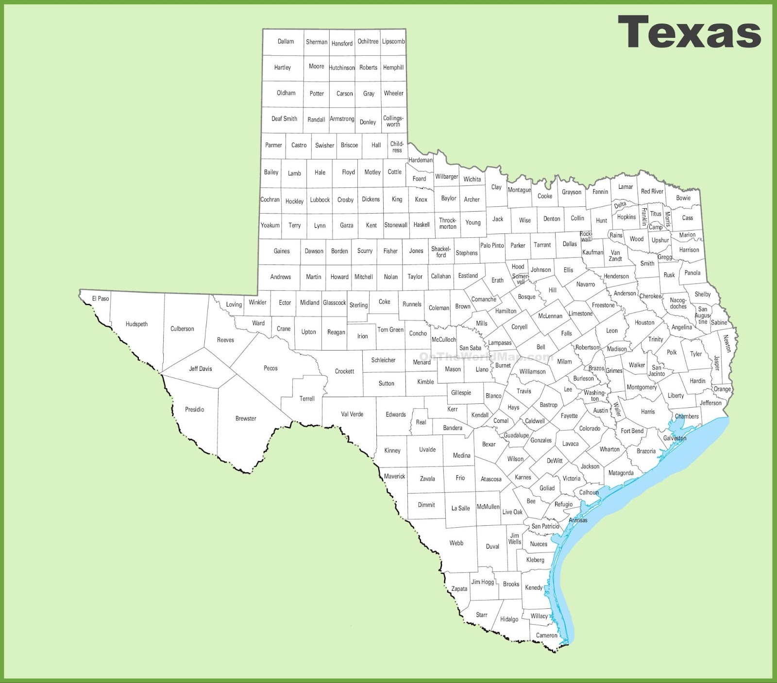Printable-map-of-texas