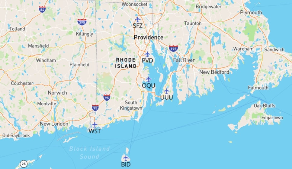 Rhode-island-airports-map