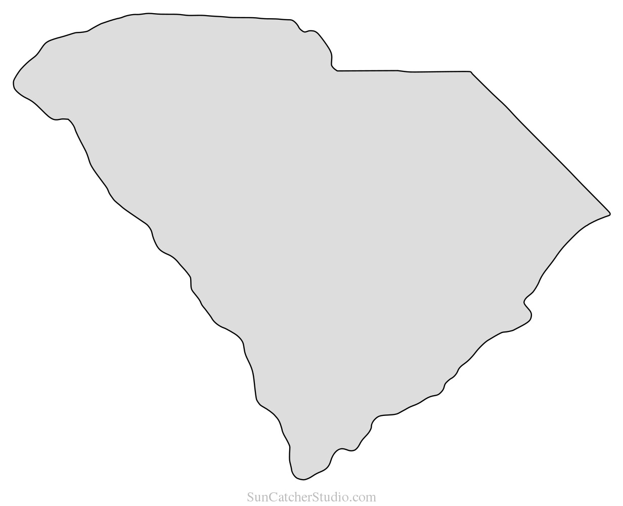 South-carolina-outline-map