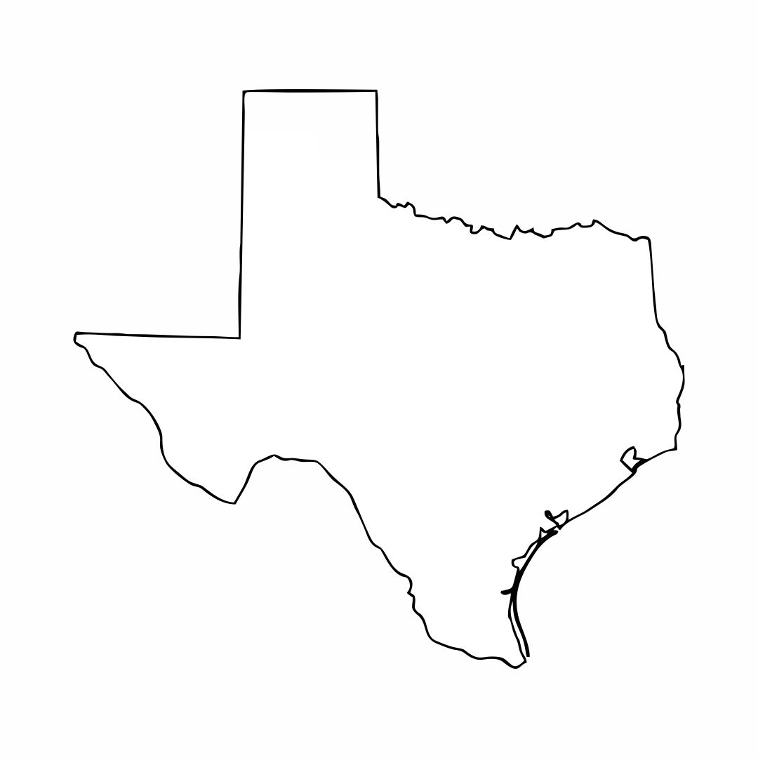 Free Texas Outline Map Blank Map Of Texas In 2023