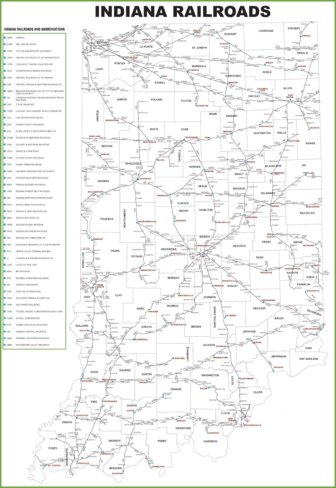 Indiana-railroad-map